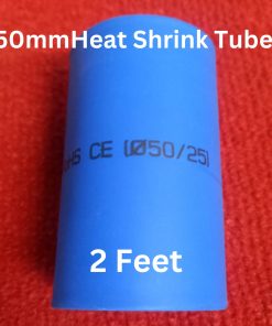 2 Feet- 50mm Heat Shrink Tube 50mm BLUE Heatshrink Tubing Shrinkable Wrap Wire Cables Sleeve Set Heat Shrink Φ50mm Wire DIY Cable Connector Repairs