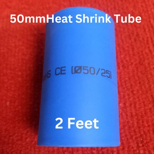 2 Feet- 50mm Heat Shrink Tube 50mm BLUE Heatshrink Tubing Shrinkable Wrap Wire Cables Sleeve Set Heat Shrink Φ50mm Wire DIY Cable Connector Repairs