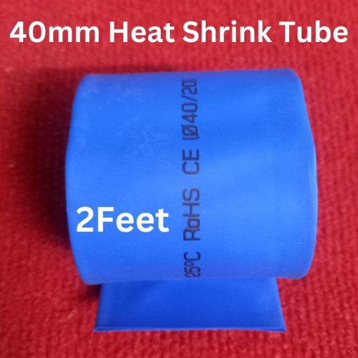 2 Feet- 40mm Heat Shrink Tube 40mm BLUE Heatshrink Tubing Shrinkable Wrap Wire Cables Sleeve Set Heat Shrink Φ40mm Wire DIY Cable Connector Repairs