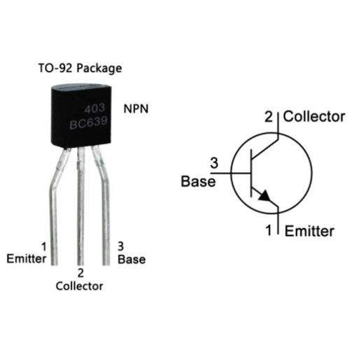 TCNL639 BC639 BC-639 BC 639 100V 1A NPN 3 Pin Leads General Purpose Transistors BC 639 NPN 3 Pin TO-92 Package Bipolar Low Power Transistor