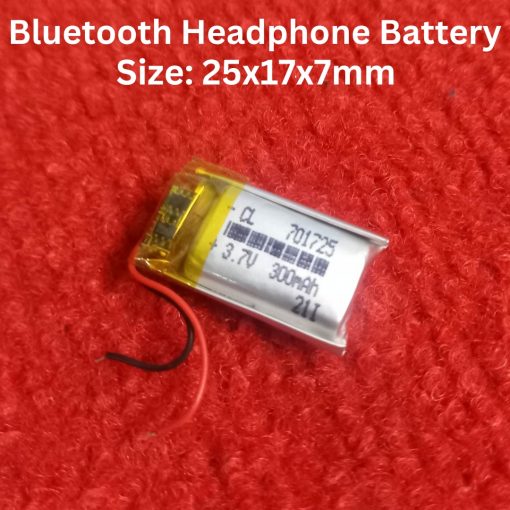 300mAh BLUETOOTH Headphone Battery 3.7V Rechargeable Battery 300mAh Battery Size 25x17x7mm 3.7V Lithium Battery 3.7V Battery Lipo Battery 300mAh For Bluetooth Earphone