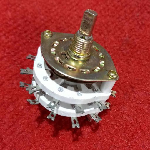 24Pin Channel Selector Rotary Switch 2 Pole 12 Position Selectable Single Deck for Radio TV Other Electronic