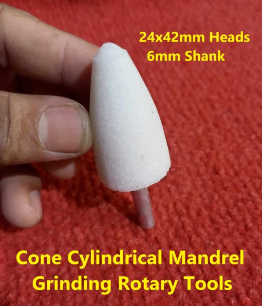 24x42mm Heads WHITE Corundum Cylindrical Mandrel