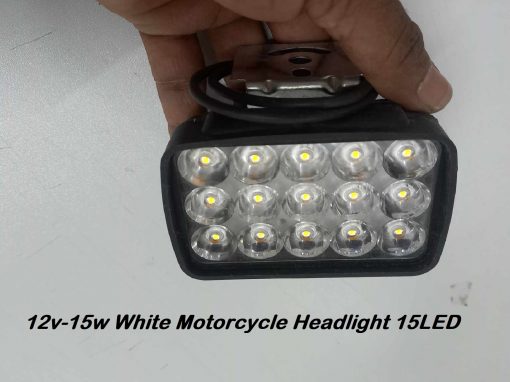 [[1pcs 15/LED]] Motorcycle Headlight Fog Spotlight 12v-15w Waterproof Driving Light Lamp - Cycle Accessories]]]]