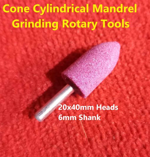 20x40mm Heads RED Corundum Cylindrical Mandrel