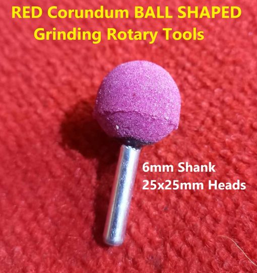 RED Corundum BALL SHAPED Grinding Rotary Tools