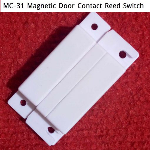 MC-31 Wired Magnetic Door Window Contact Reed Switch Magnetic Sensor Door Window Security Alarm System NC Normally Open Magnetic Switch Surface Mount