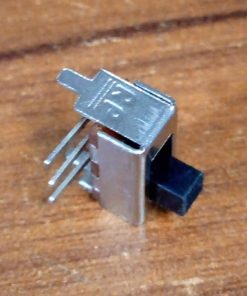 ON OFF 90 Degree Angle Metal Slide Switch 3 Pins 2 Positions Horizontal Plug-in Board Handle Length 5mm Horizontal Handle Toggle Switch