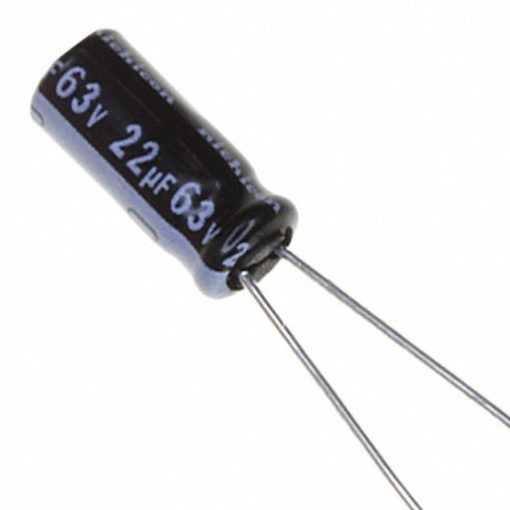 22uF 63V Capacitor RADIAL Electrolytic Capacitor 22uF Capacitor 63V 22uF Radial Polarized Aluminum Electrolytic Capacitors 2 Pin Leads