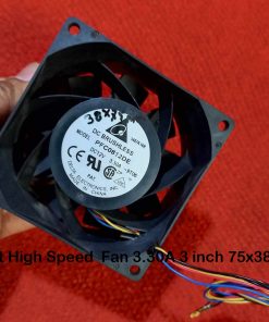 12V High Speed Fan  3inch 75X38mm 12V 3.30A 4 Wire Cooling Fan