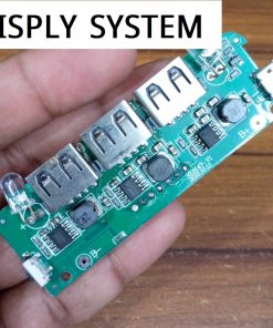 Display With 3 USB Power Bank Circuit With Input DC 5V 2A Micro USB Socket Output DC 5V 2A 2A Three USB & BMS Protection Lithium Battery 3.7V 14500 18650 Battery Mobile Phone Charging Module