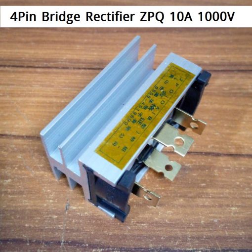 ORGINAL 4Pin BRIDGE Rectifier ZPQ 10A 1000V Three Phase Diode DC To AC Power Rectifier Silicon Full Wave Diode 4 Terminal Leads Bridge Rectifier Module With Heatsinks Cap