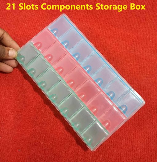 21 Slots Components Storage Box