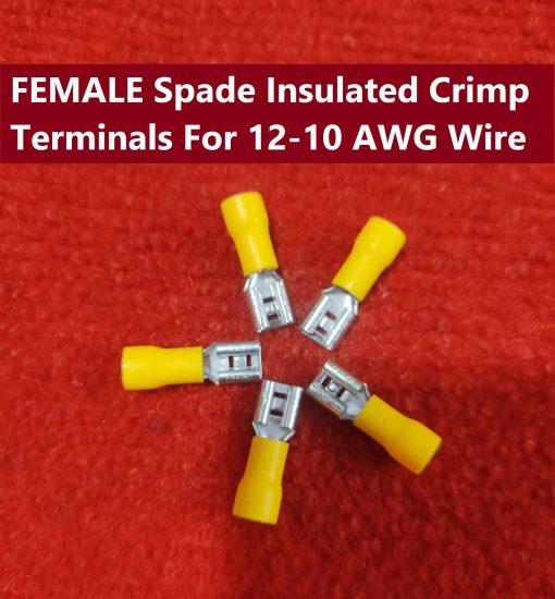 FEMALE Spade Insulated Crimp Terminals