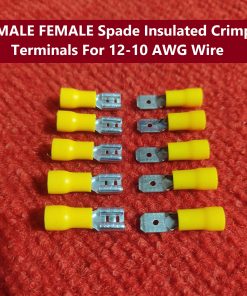 MALE FEMALE Spade Insulated Crimp Terminals