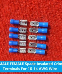 MALE FEMALE Spade Insulated Crimp Terminals