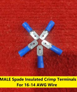 MALE Spade Insulated Crimp Terminals