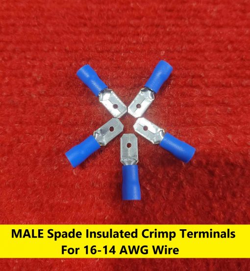 MALE Spade Insulated Crimp Terminals