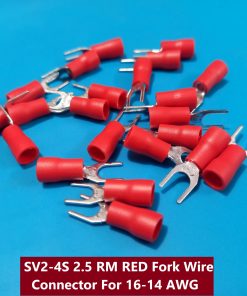 SV2-4S 2.5 RM RED Fork Wire Connector For 16-14 AWG