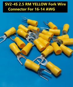 SV2-4S 2.5 RM YELLOW Fork Wire Connector For 16-14 AWG