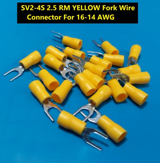 SV2-4S 2.5 RM YELLOW Fork Wire Connector For 16-14 AWG