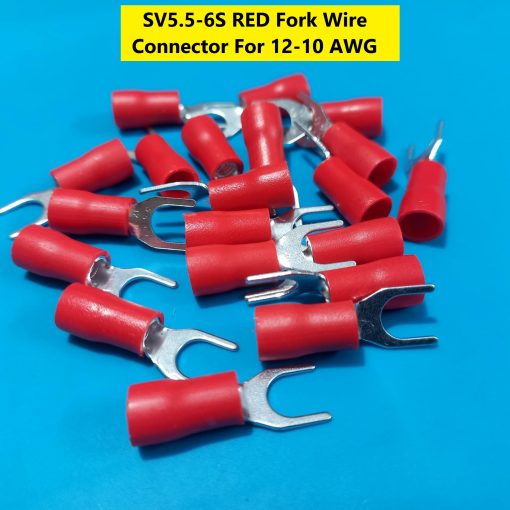 SV5.5-6S RED Fork Wire Connector For 12-10 AWG