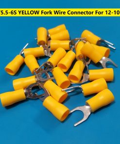 SV5.5-6S YELLOW Insulated Fork Wire Connector