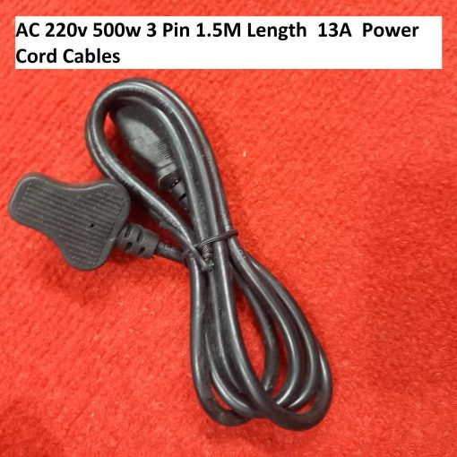 AC 220v 500w 3 Pin 1.5M Length  13A  Power Cord Cables