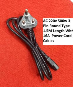 AC 220v 500w 3 Pin Round Type  1.5M Length With 16A  Power Cord Cables